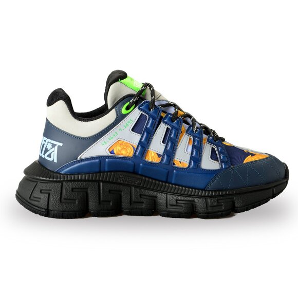 Versace Men's "Trigreca" Multi-Color Leather Logo Sneakers Shoes US 9 IT 42 - Picture 4 of 8